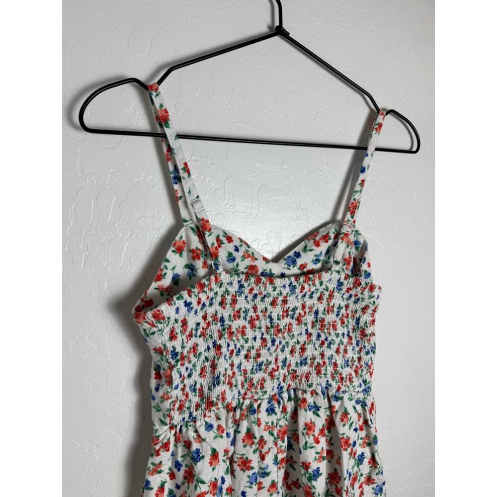 Old Navy Red, White, & Blue Cami Romper Sweetheart Neckline Floral Print XS - Picture 10 of 11